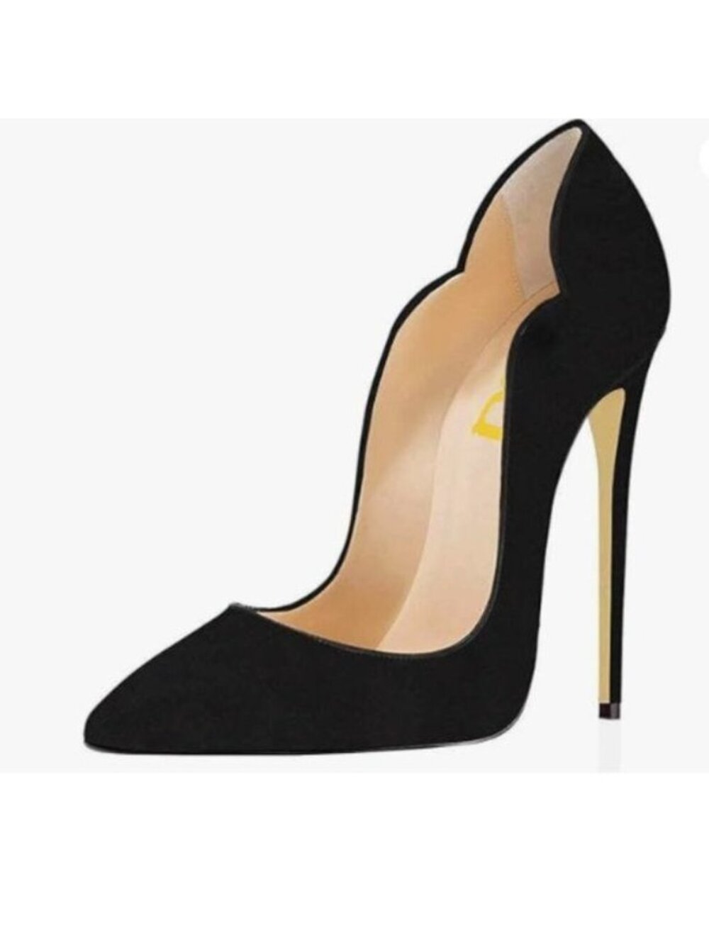 FSJ Women Classic Pointed Toe High Heels Sexy Stiletto Pumps Office Lady Black
